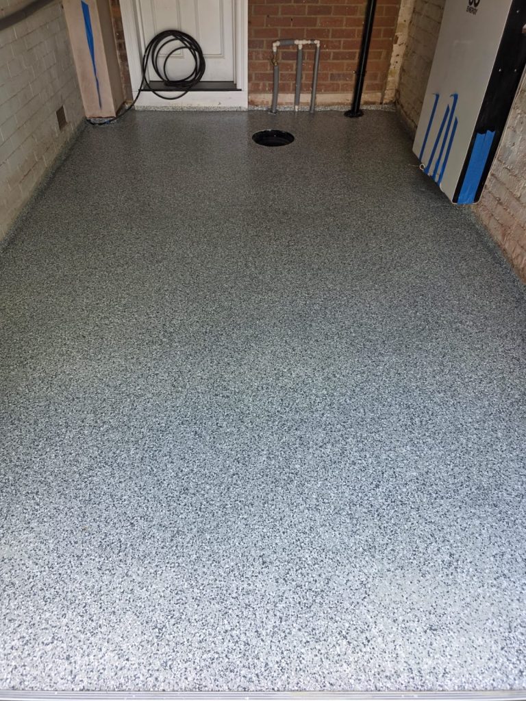 flake floor in garage
